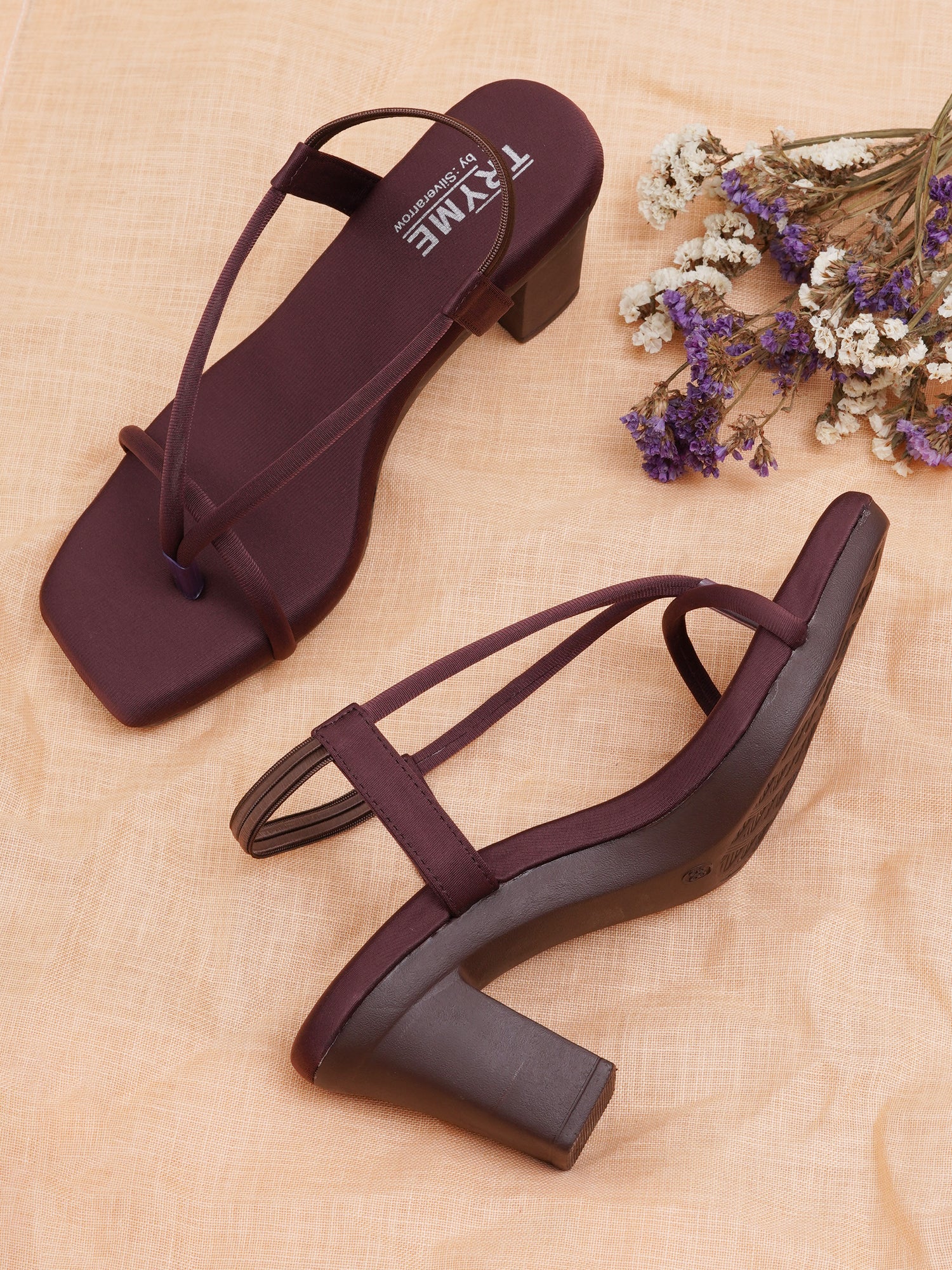 Minimalist Slingback Block Heel Sandals
