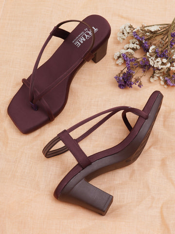 Minimalist Slingback Block Heel Sandals