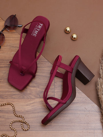 Minimalist Slingback Block Heel Sandals