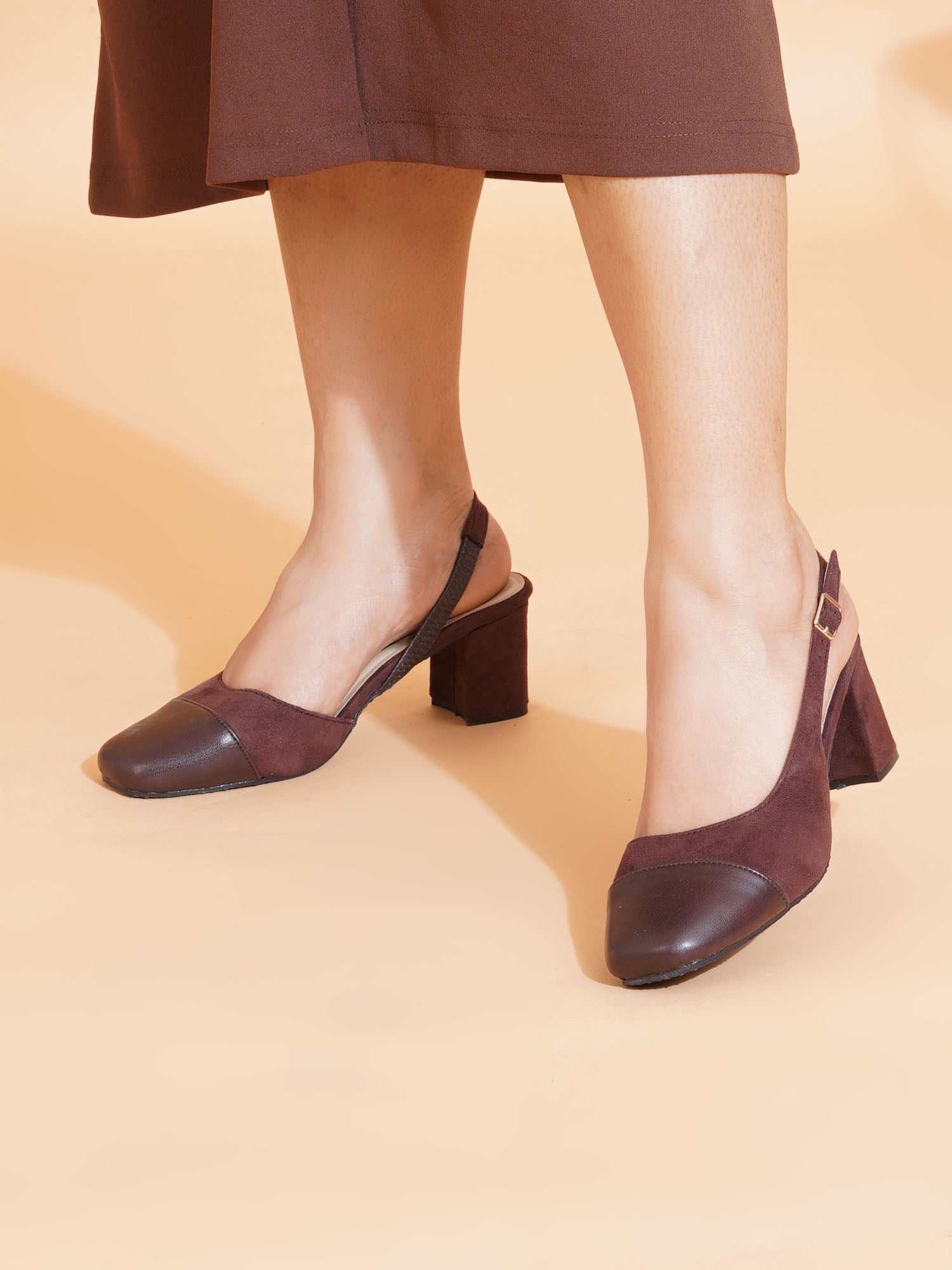 Sassy Close Toe Mary Jane Style Block Heels