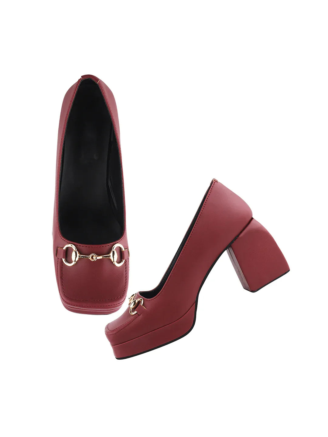 Classic Charm Block Heel Pumps
