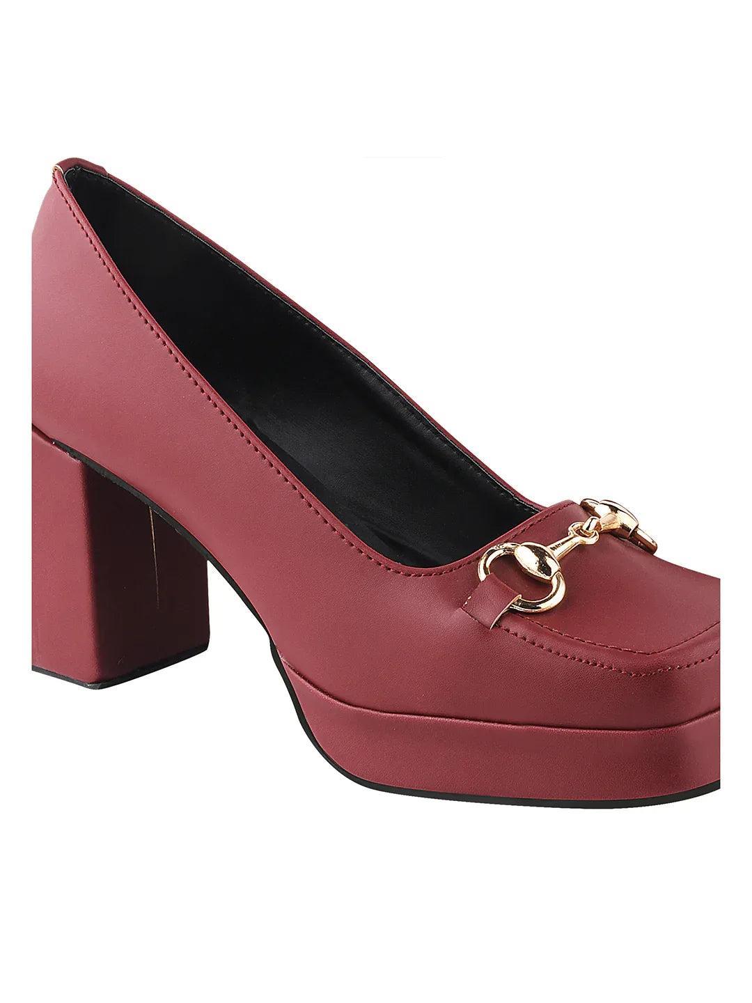 Classic Charm Block Heel Pumps