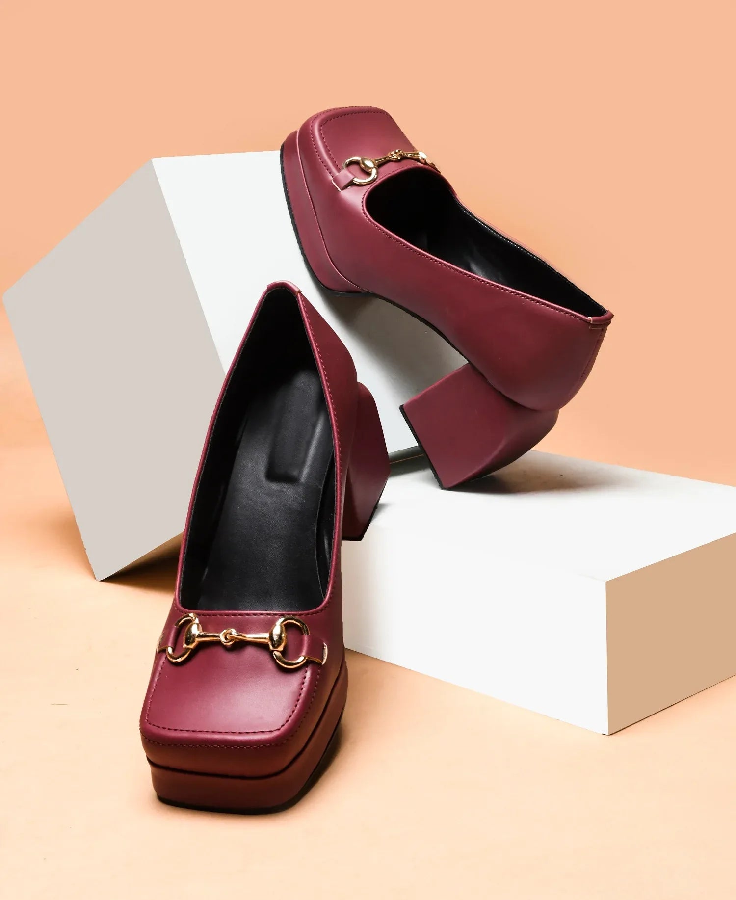 Classic Charm Block Heel Pumps