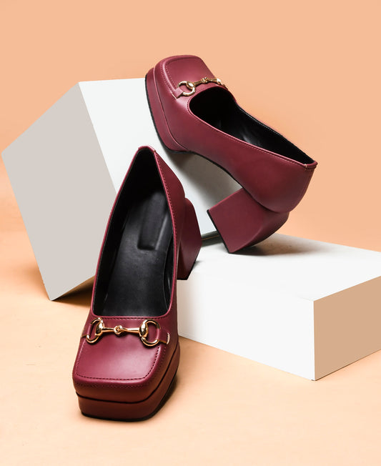 Classic Charm Block Heel Pumps