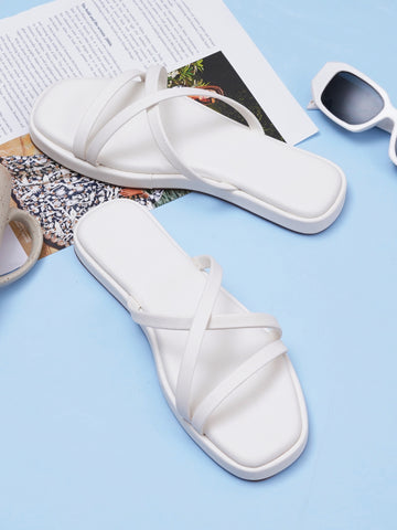 Modern Stylish Multi-Strap Flat Sandals