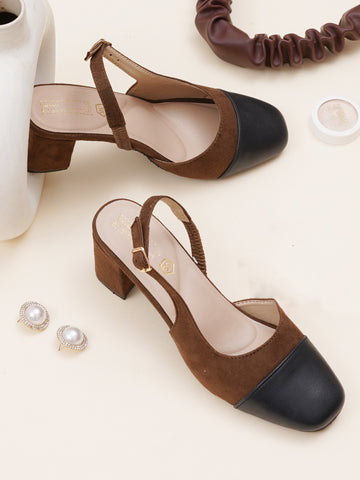 Sassy Close Toe Mary Jane Style Block Heels