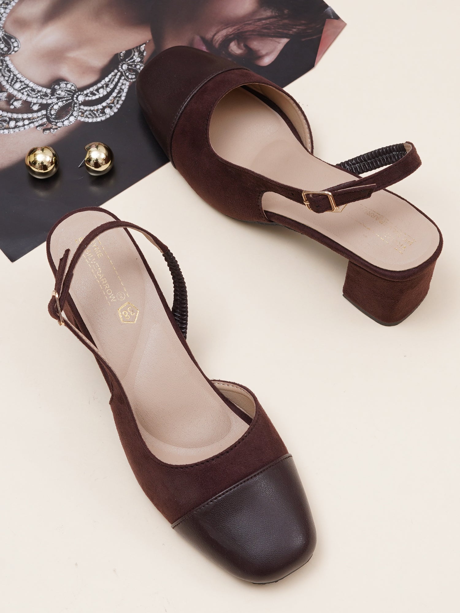 Sassy Close Toe Mary Jane Style Block Heels
