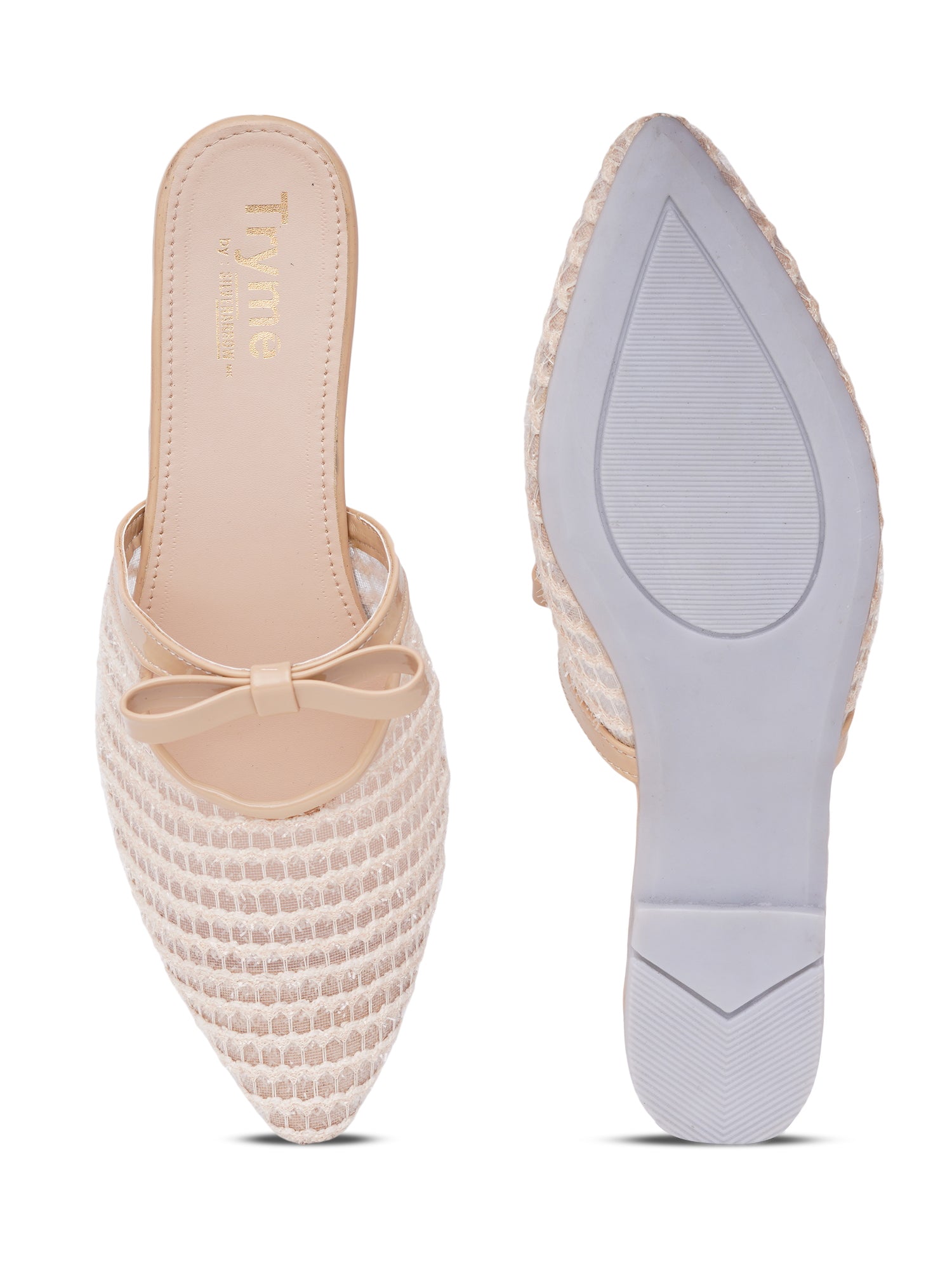 Casual Textured Pointed Toe Mule