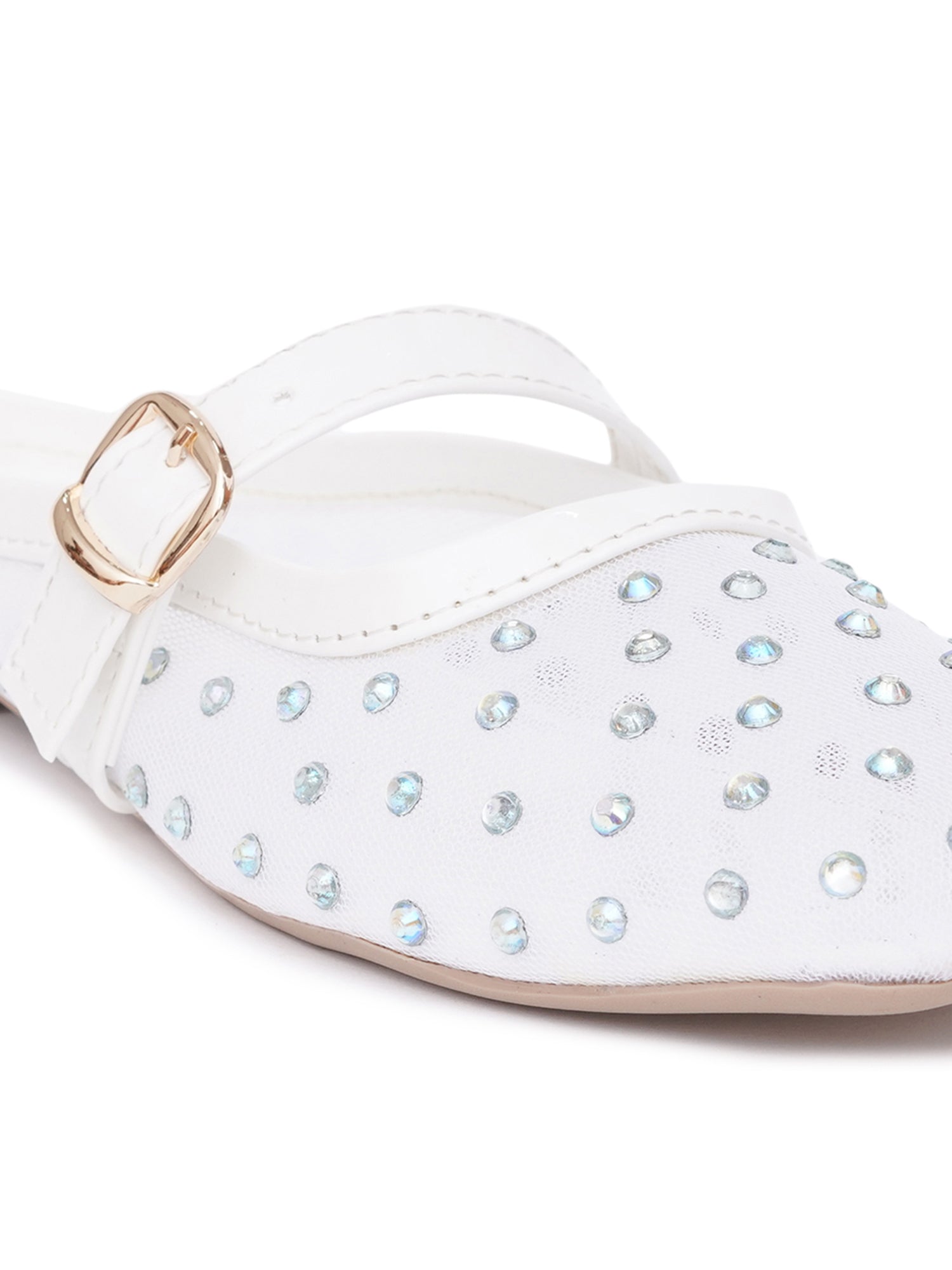 Embellished Square Toe Mary Jane Mule