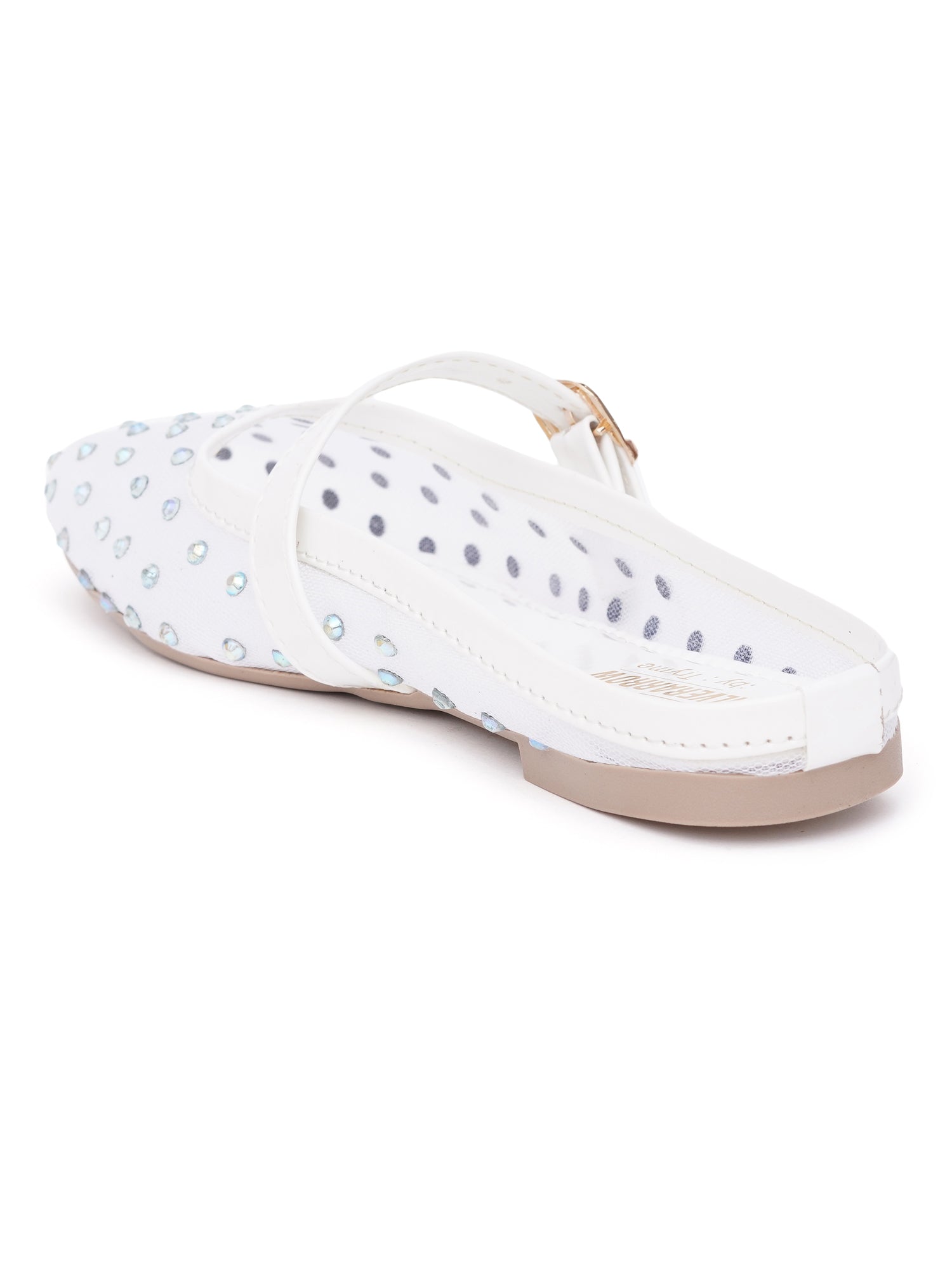 Embellished Square Toe Mary Jane Mule