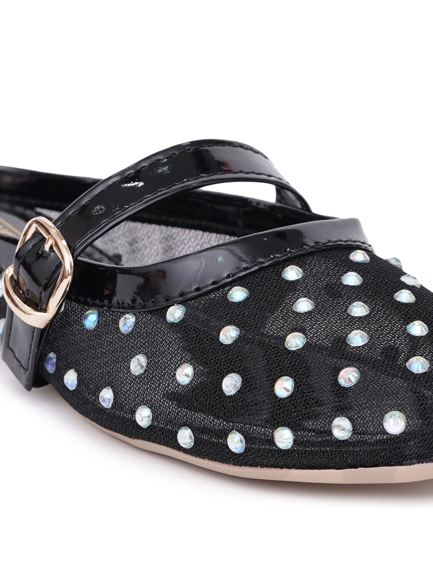 Embellished Square Toe Mary Jane Mule