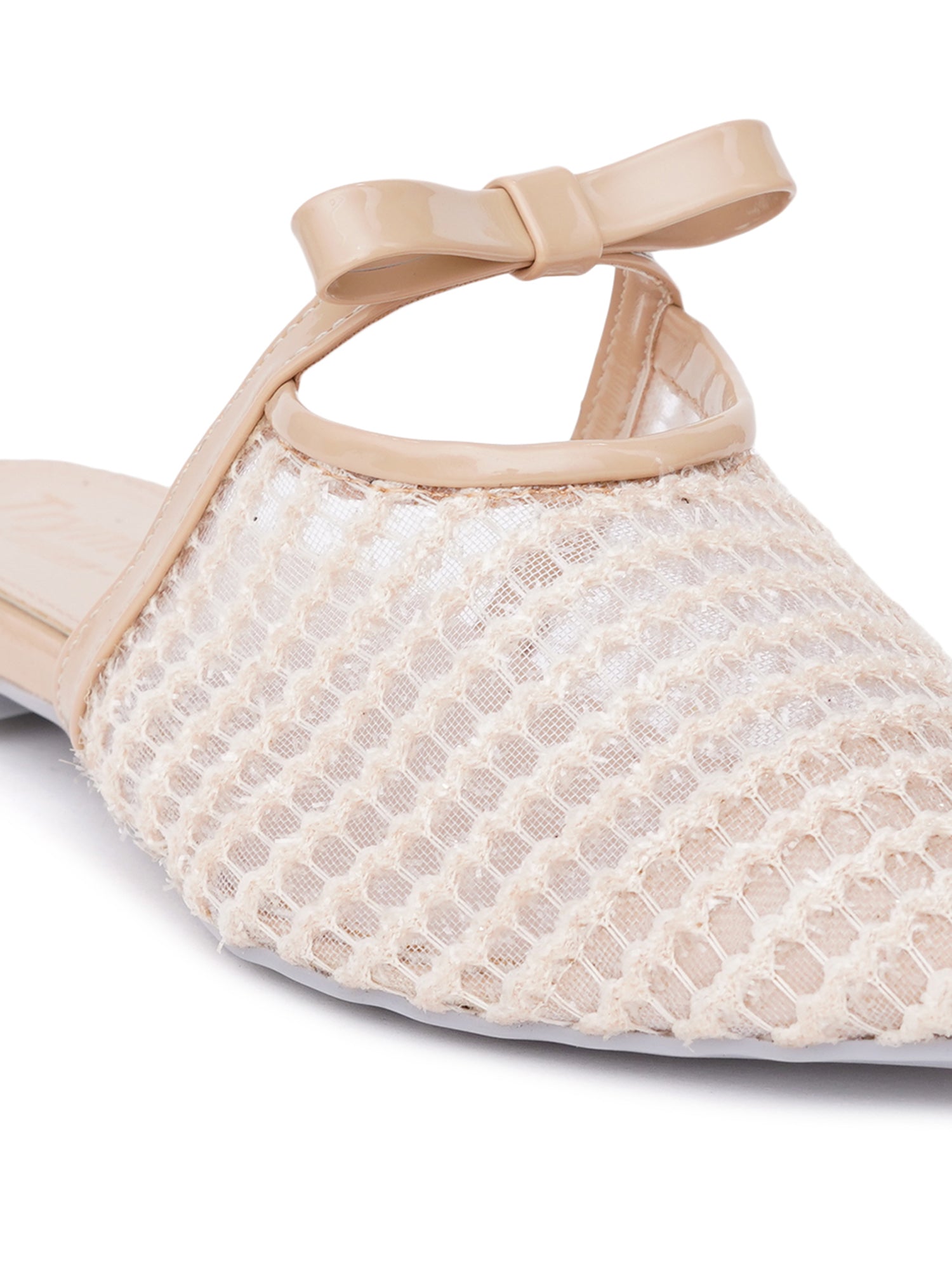 Casual Textured Pointed Toe Mule