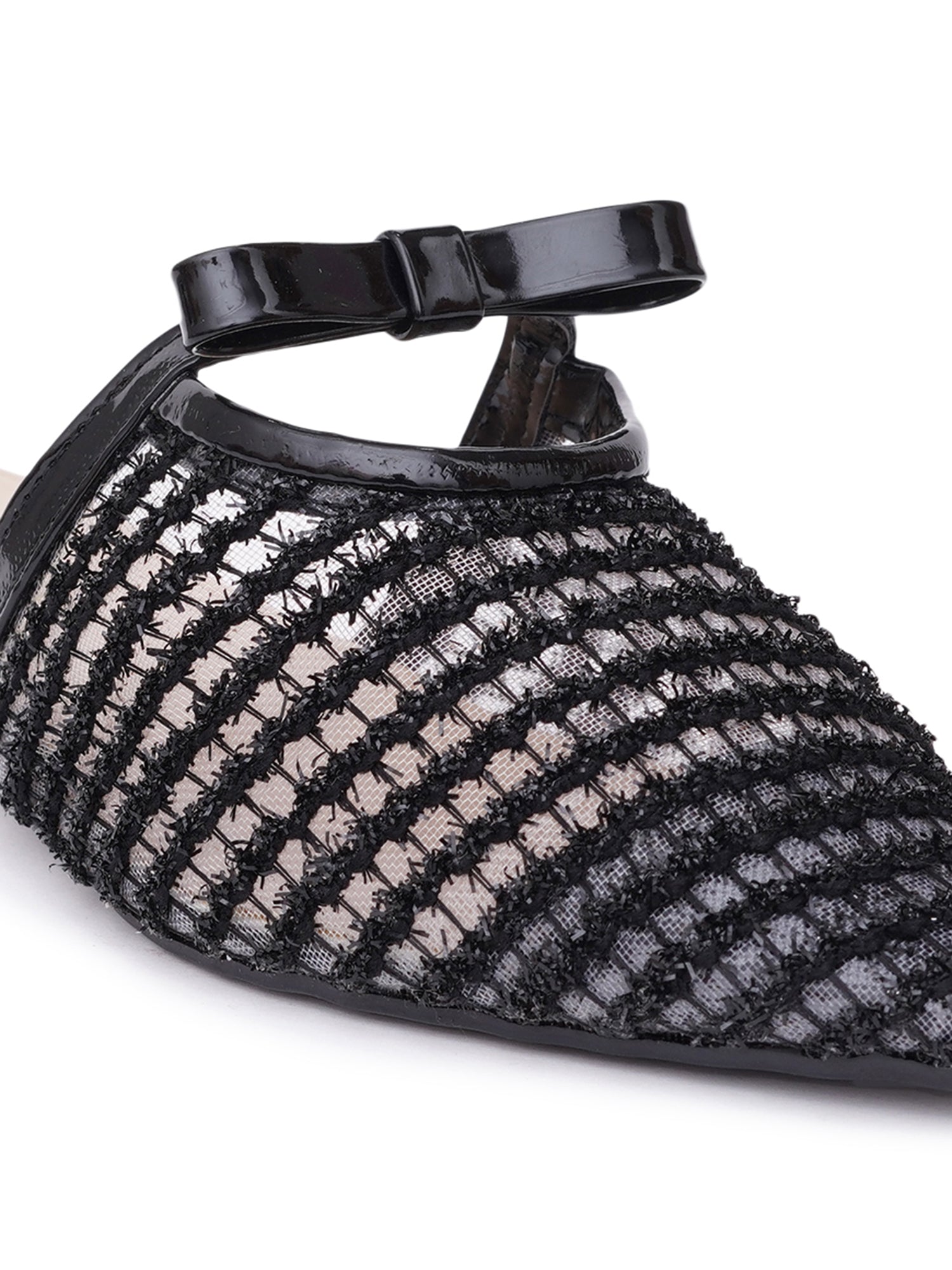 Casual Textured Pointed Toe Mule