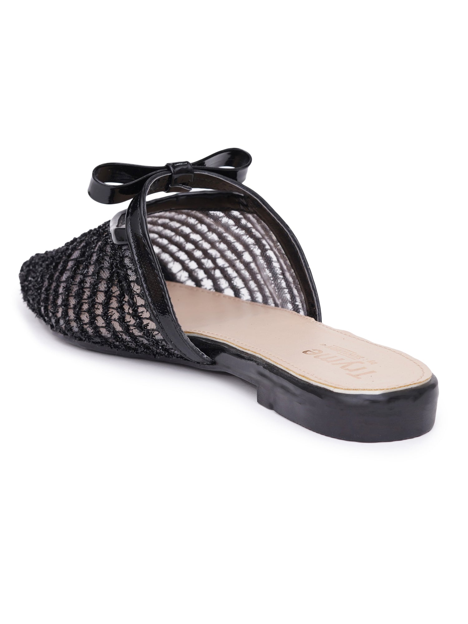 Casual Textured Pointed Toe Mule