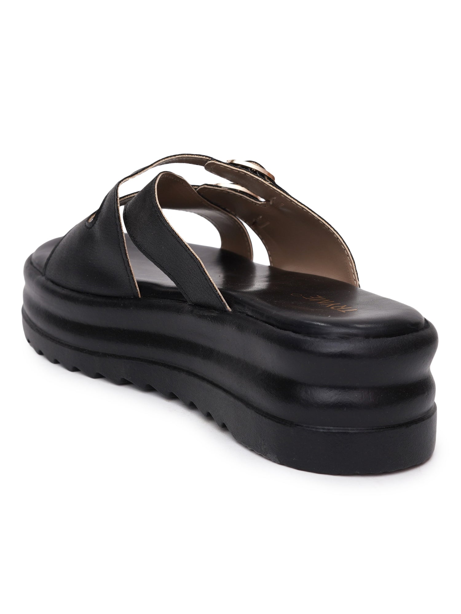 Elegent Double Buckle Comfort Platform Slides