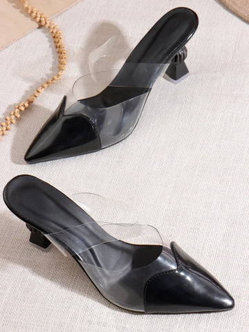 Transparent Strap Statement Heels
