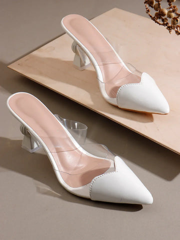 Transparent Strap Statement Heels