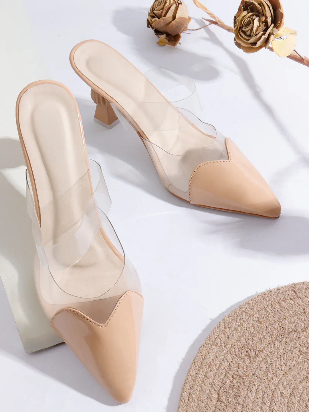 Transparent Strap Statement Heels