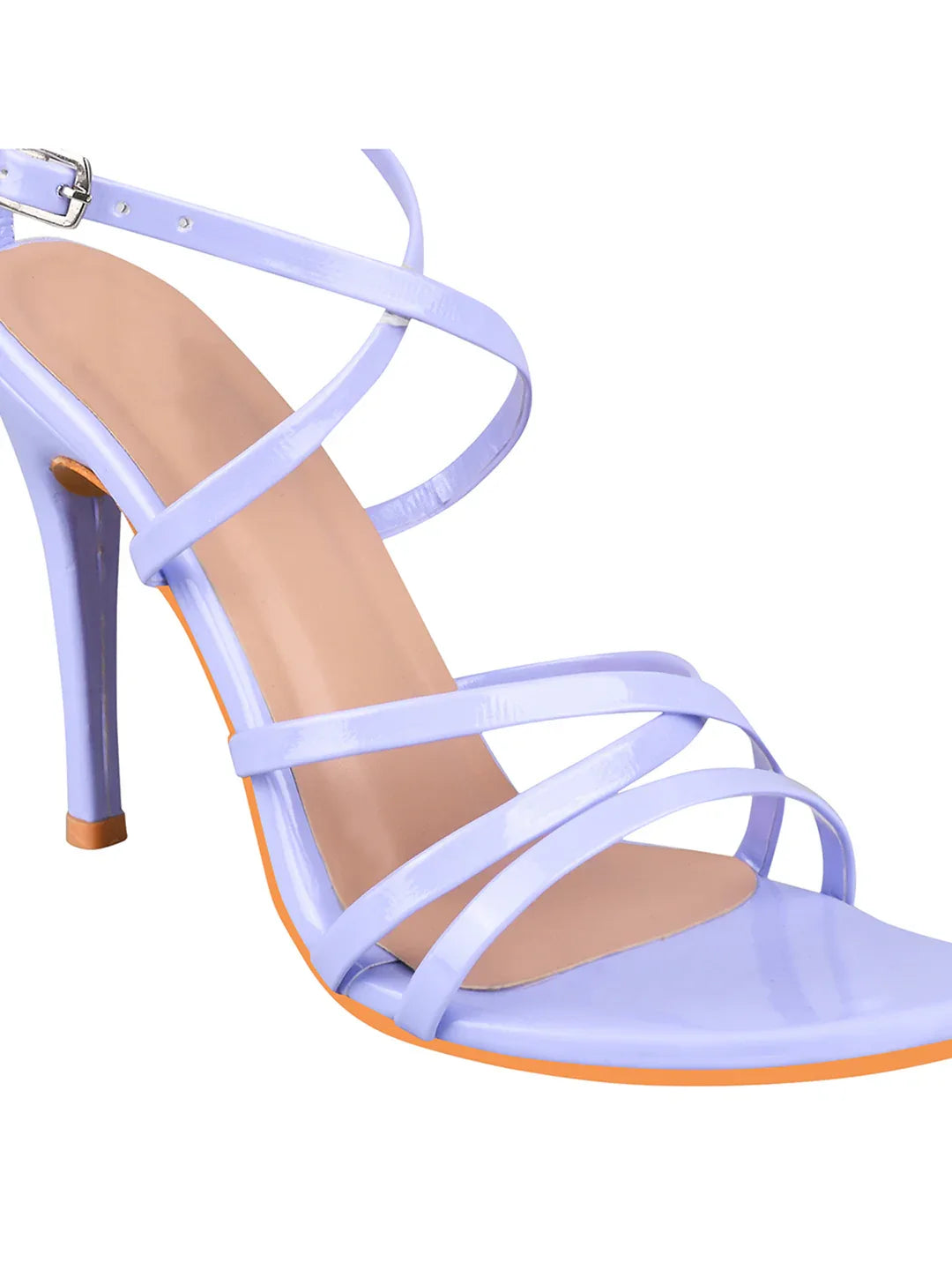 Crimson Cross-Strap Stiletto Heels