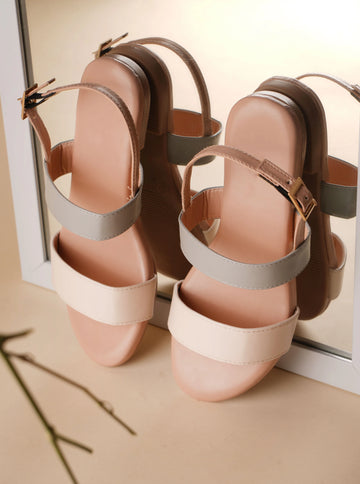 Clean Look Dual Strap Flat Sandals