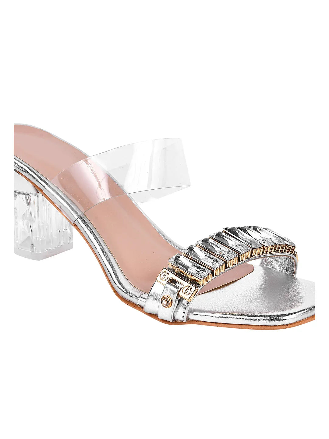 Diamond Shine Slip-On Heels
