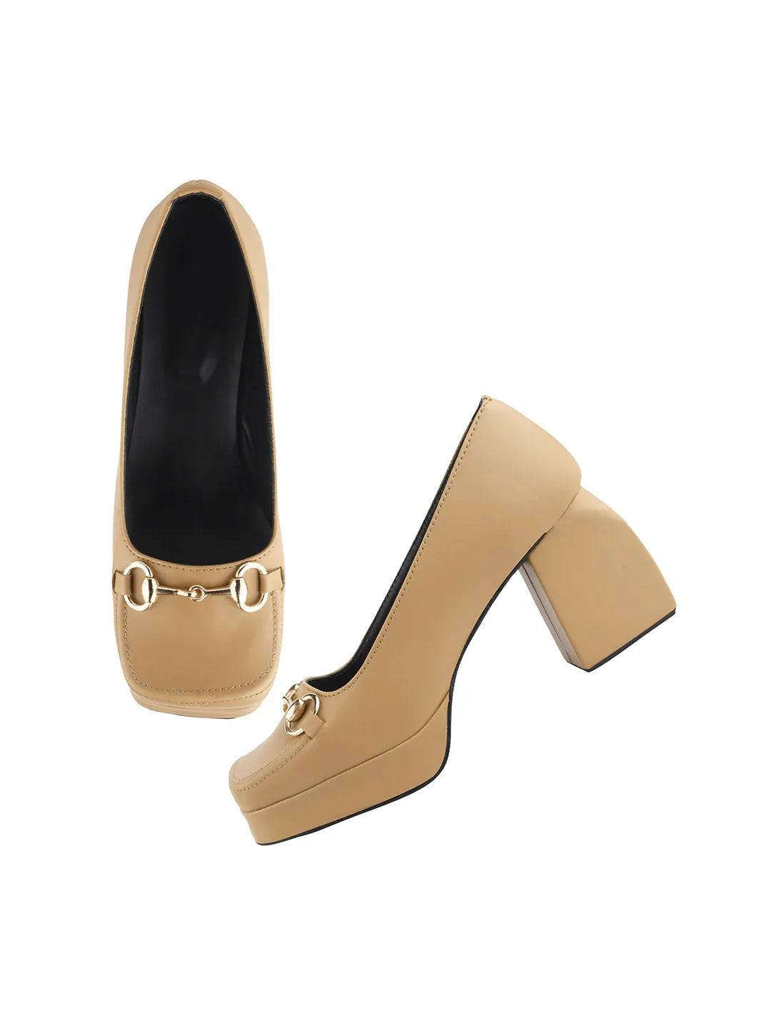 Classic Charm Block Heel Pumps