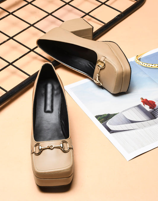 Classic Charm Block Heel Pumps