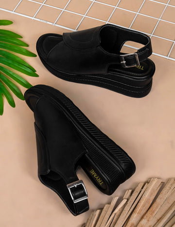 Casual Chic Wedge Sandals with Adjustable buckle