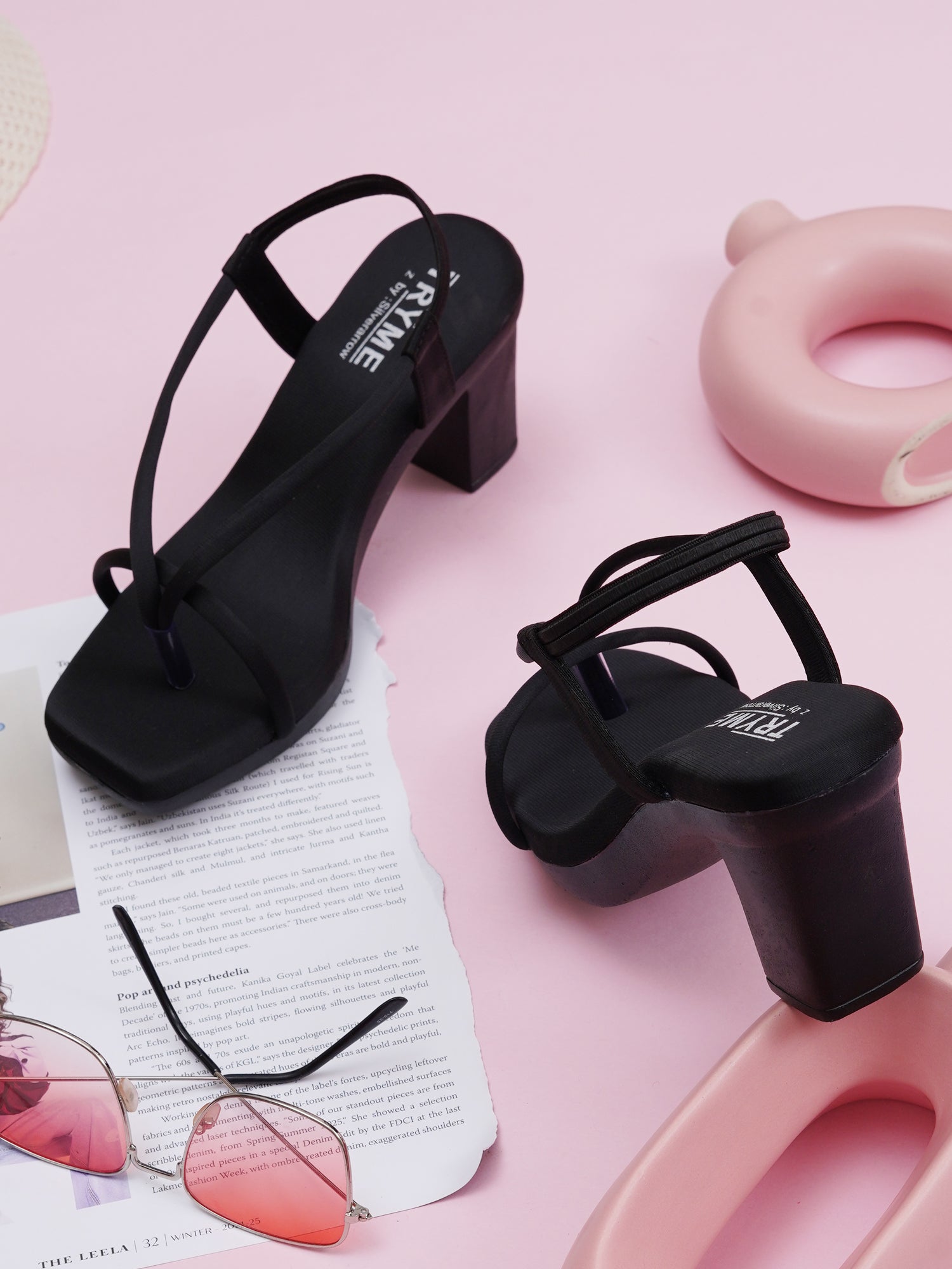 Minimalist Slingback Block Heel Sandals