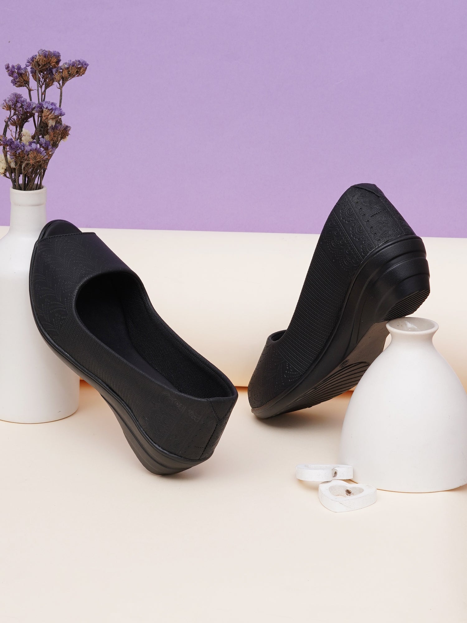 Cloud Comfort Peep-Toes Wedge