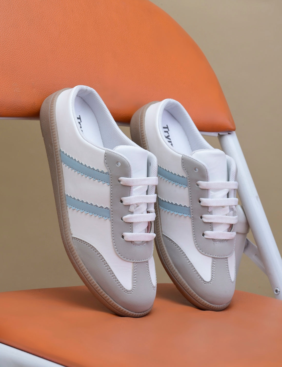 Retro Court Mule Style Sneaker with Lace-up