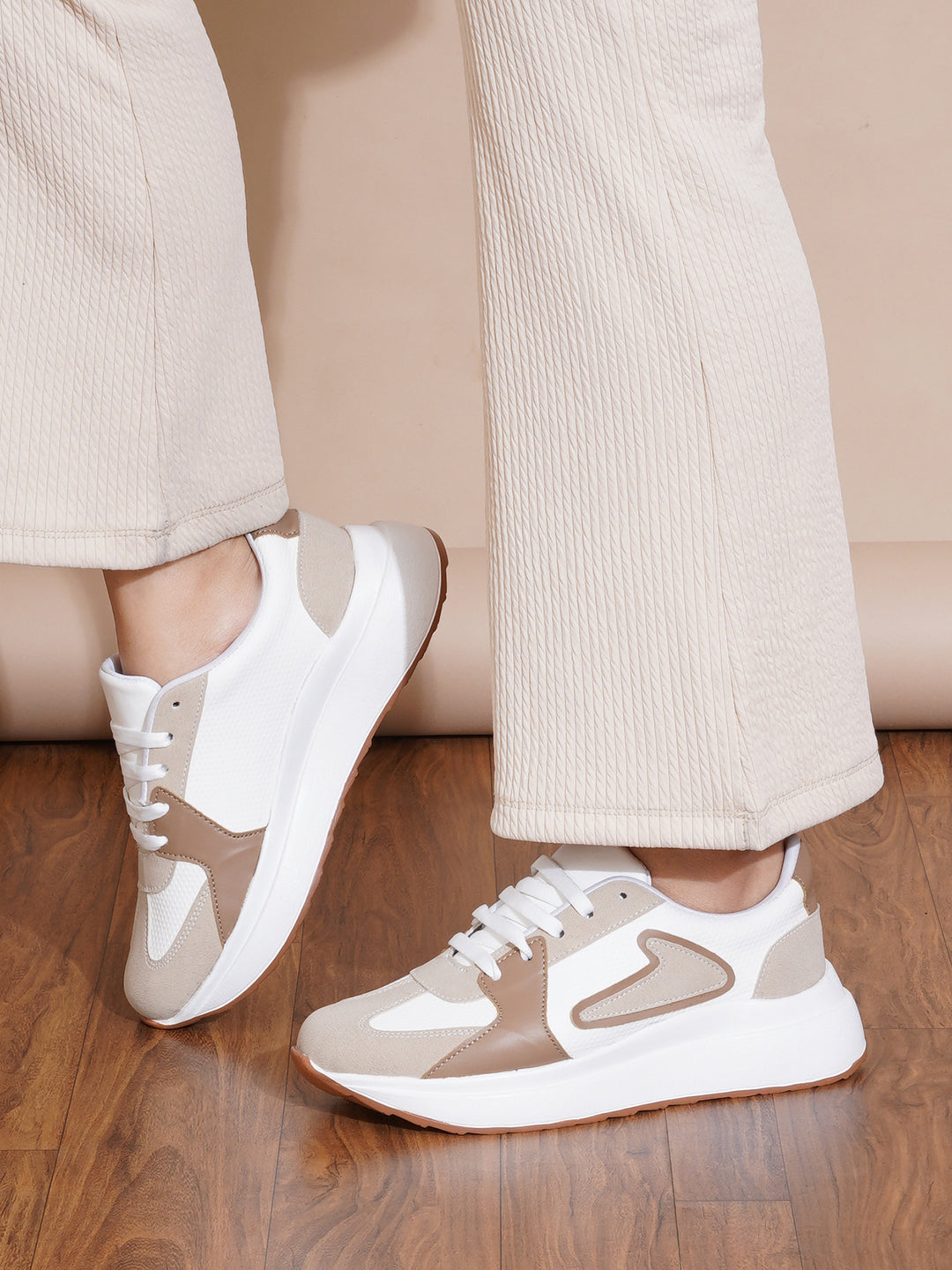 Nuvexa Neutral Chunky Casual Sneakers