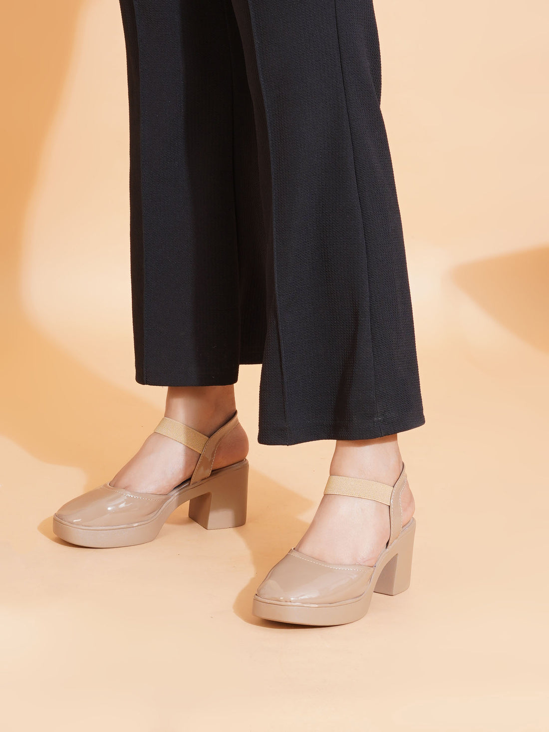 Trendy Open Toe Backstrap Block Heel Sandals