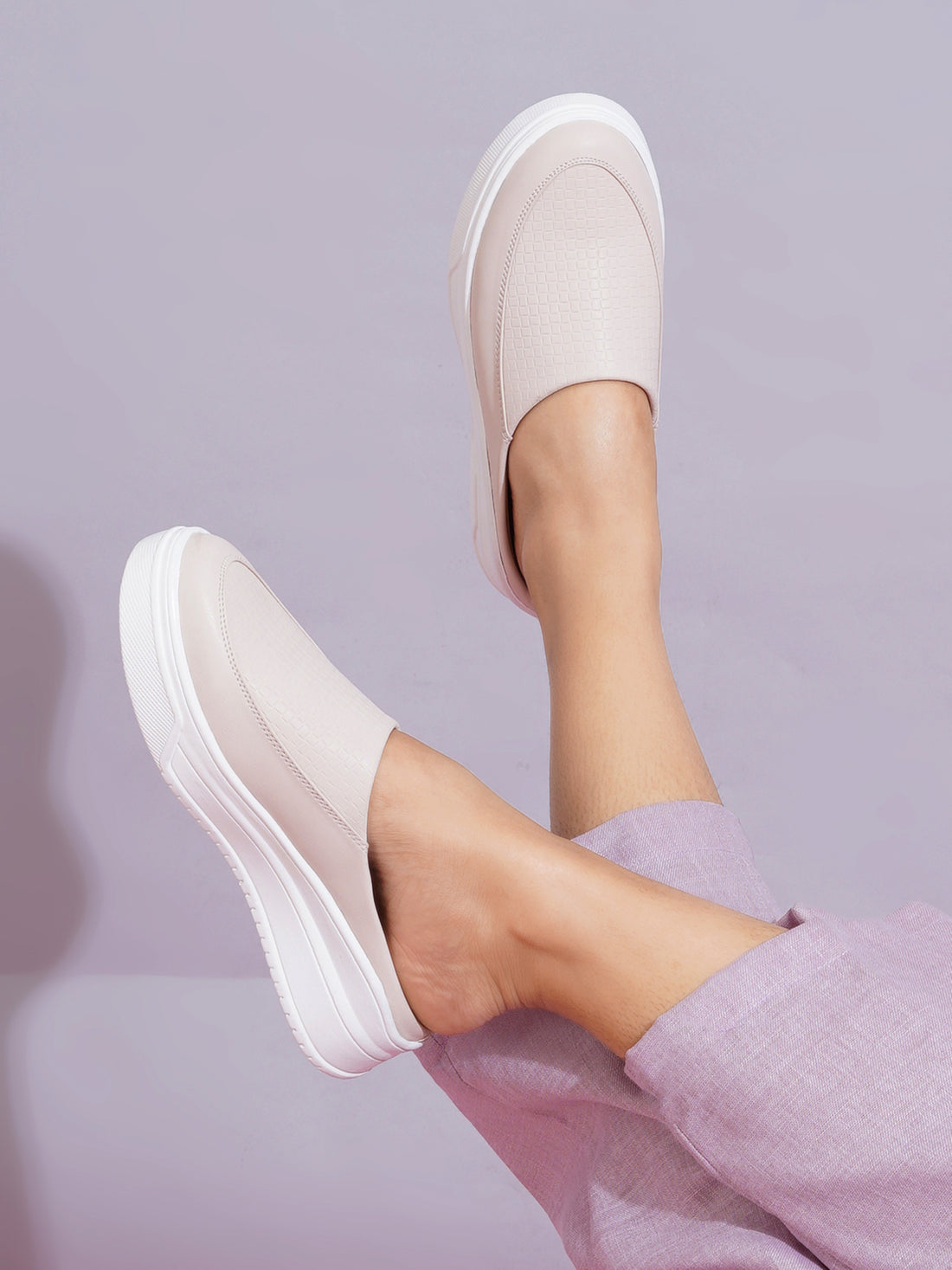 Texture Ease Slip-Ons Platform Slip-On Sneakers