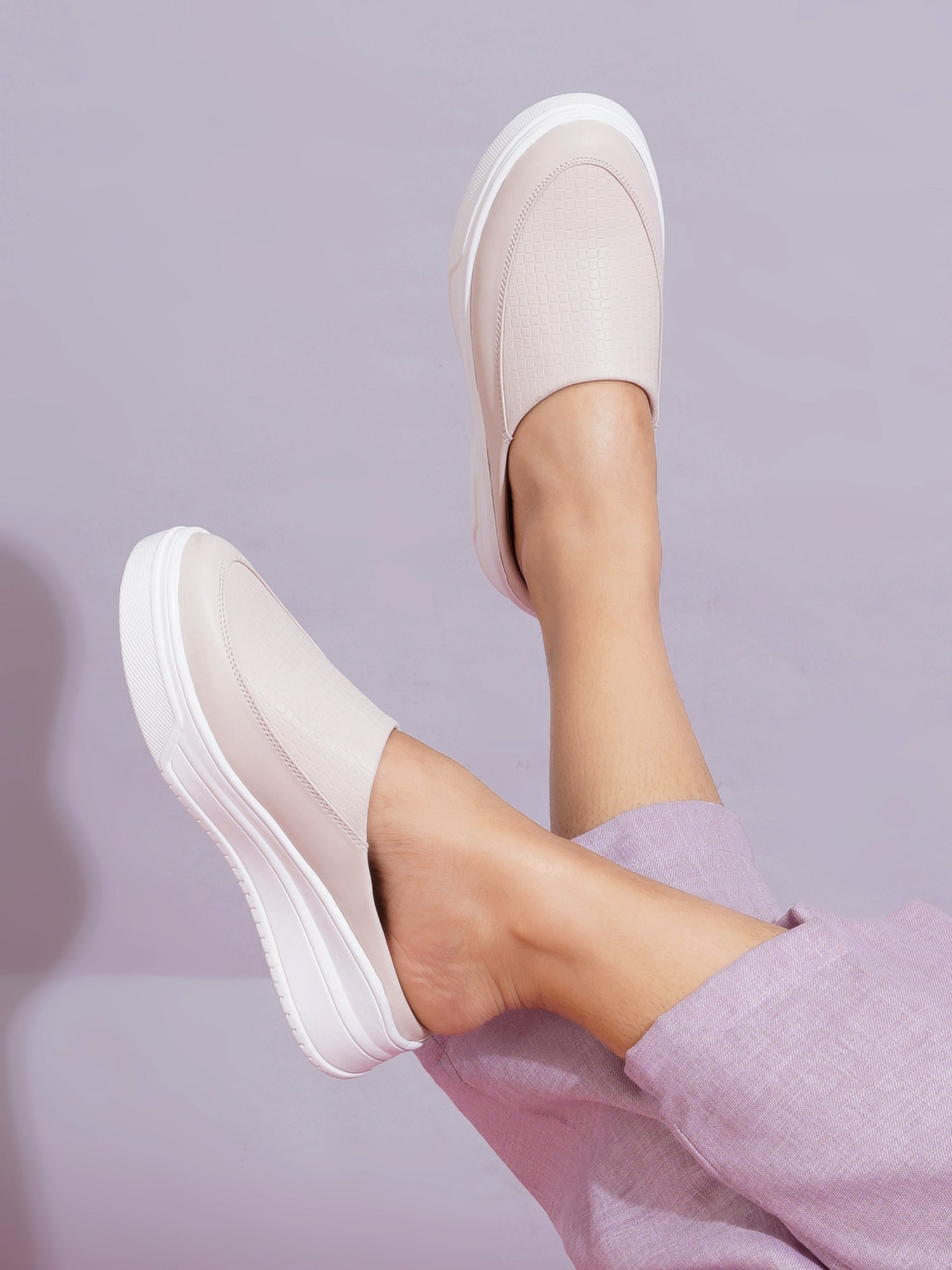 Texture Ease Slip-Ons Platform Slip-On Sneakers