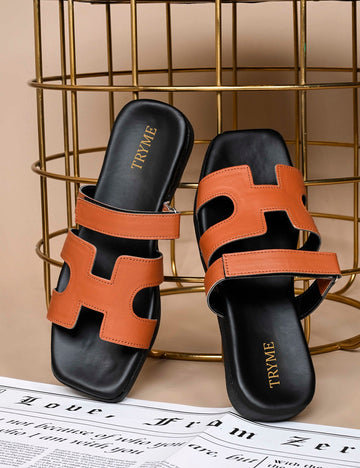 Premium H-Cut Comfort Slide Flat Sandals