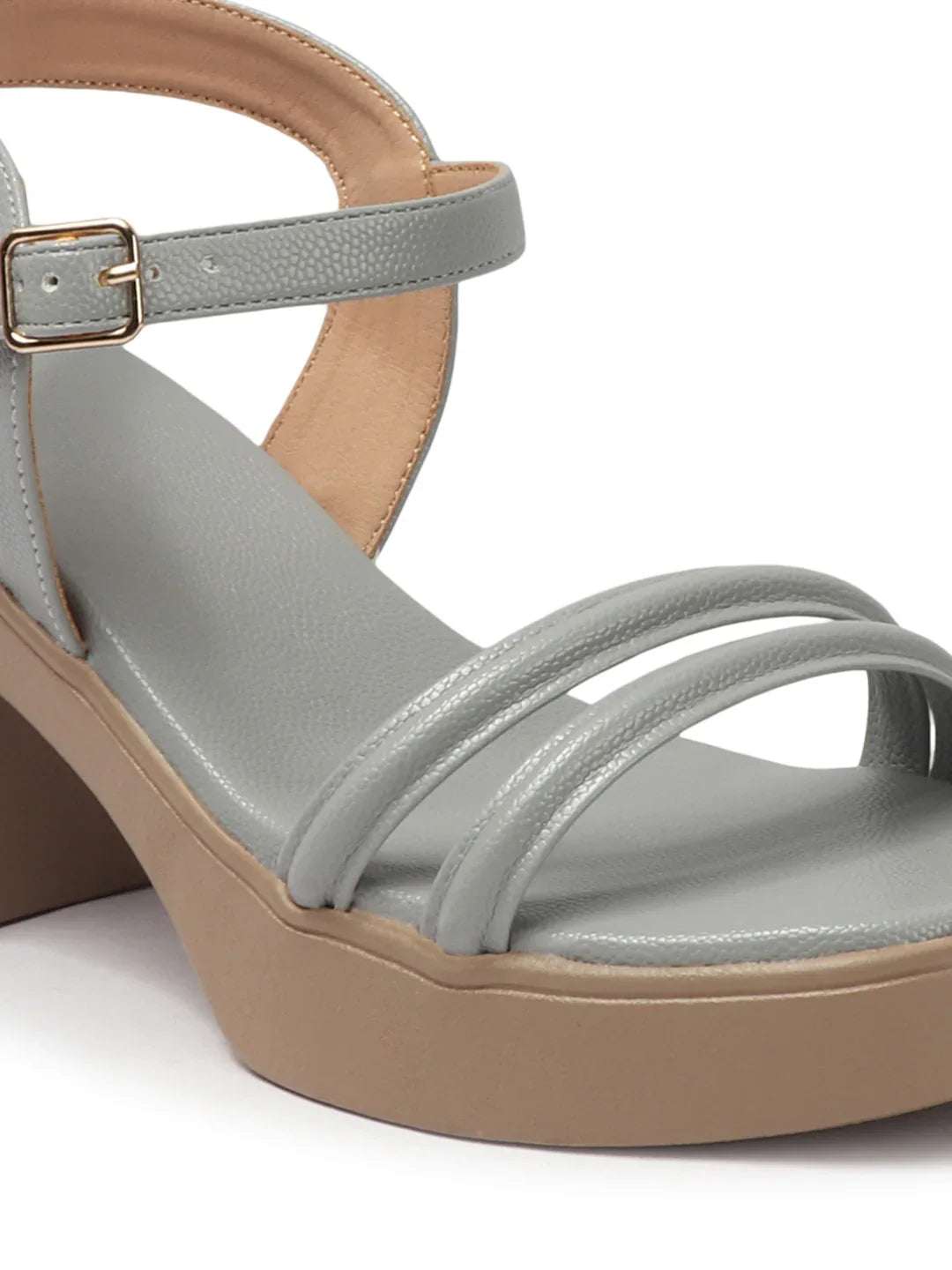 Stylish Multi-Strap Ankle Block Heels