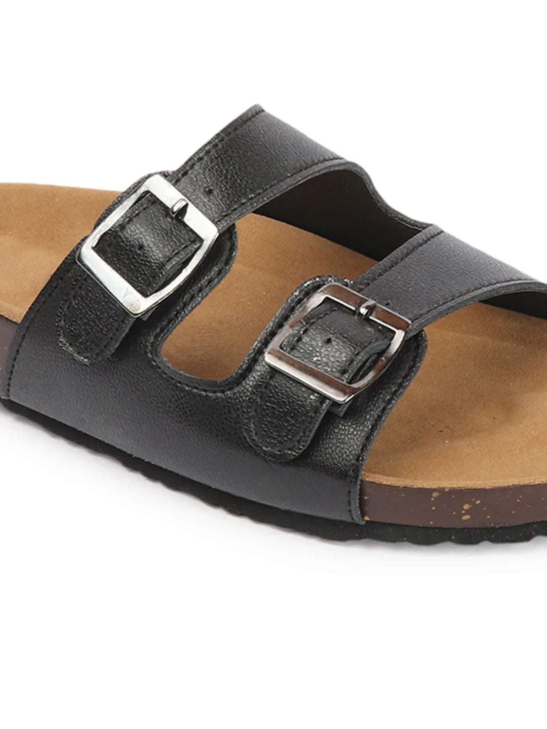 Double Buckle Comfort Slide Sandals