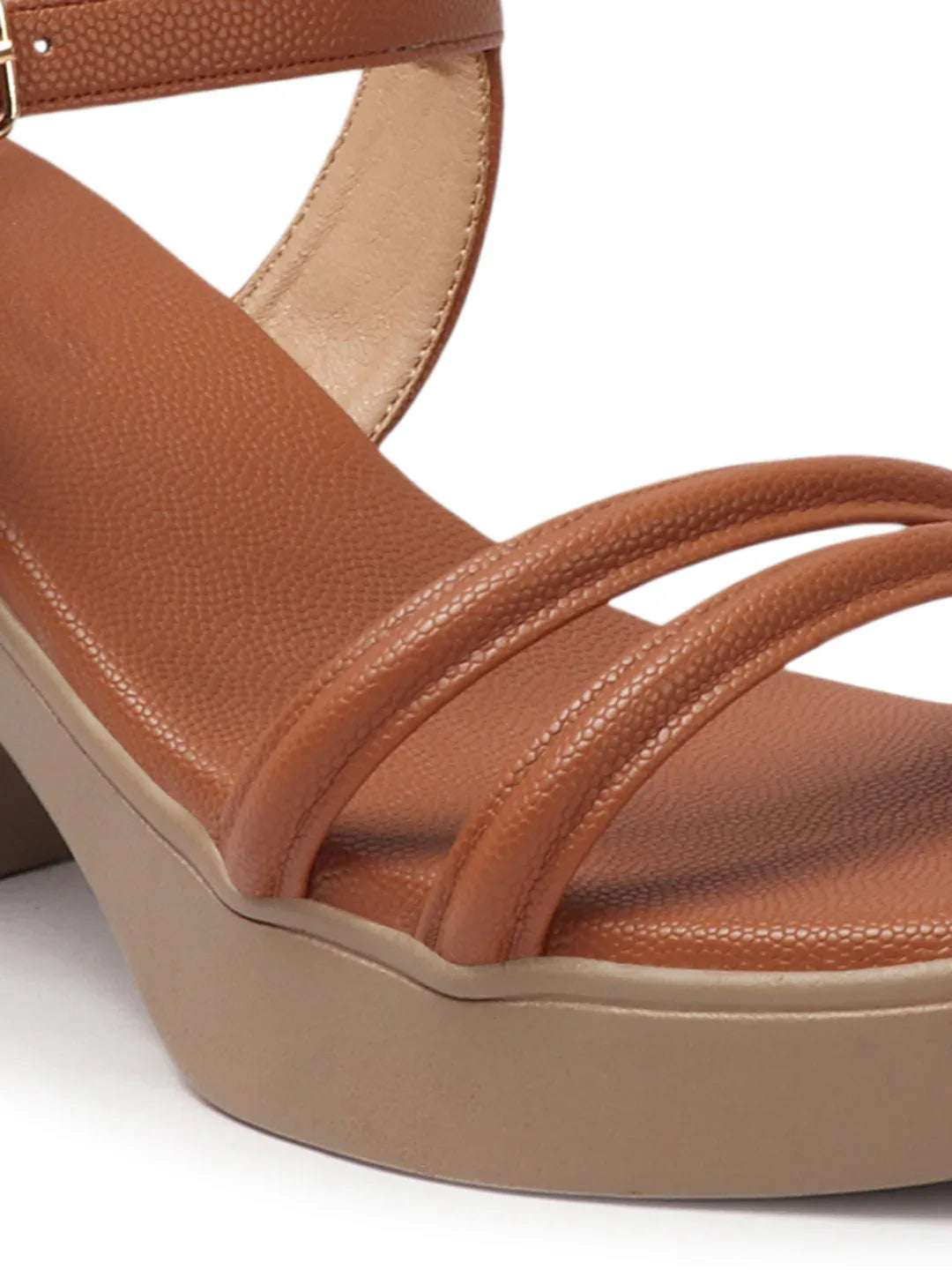 Stylish Multi-Strap Ankle Block Heels