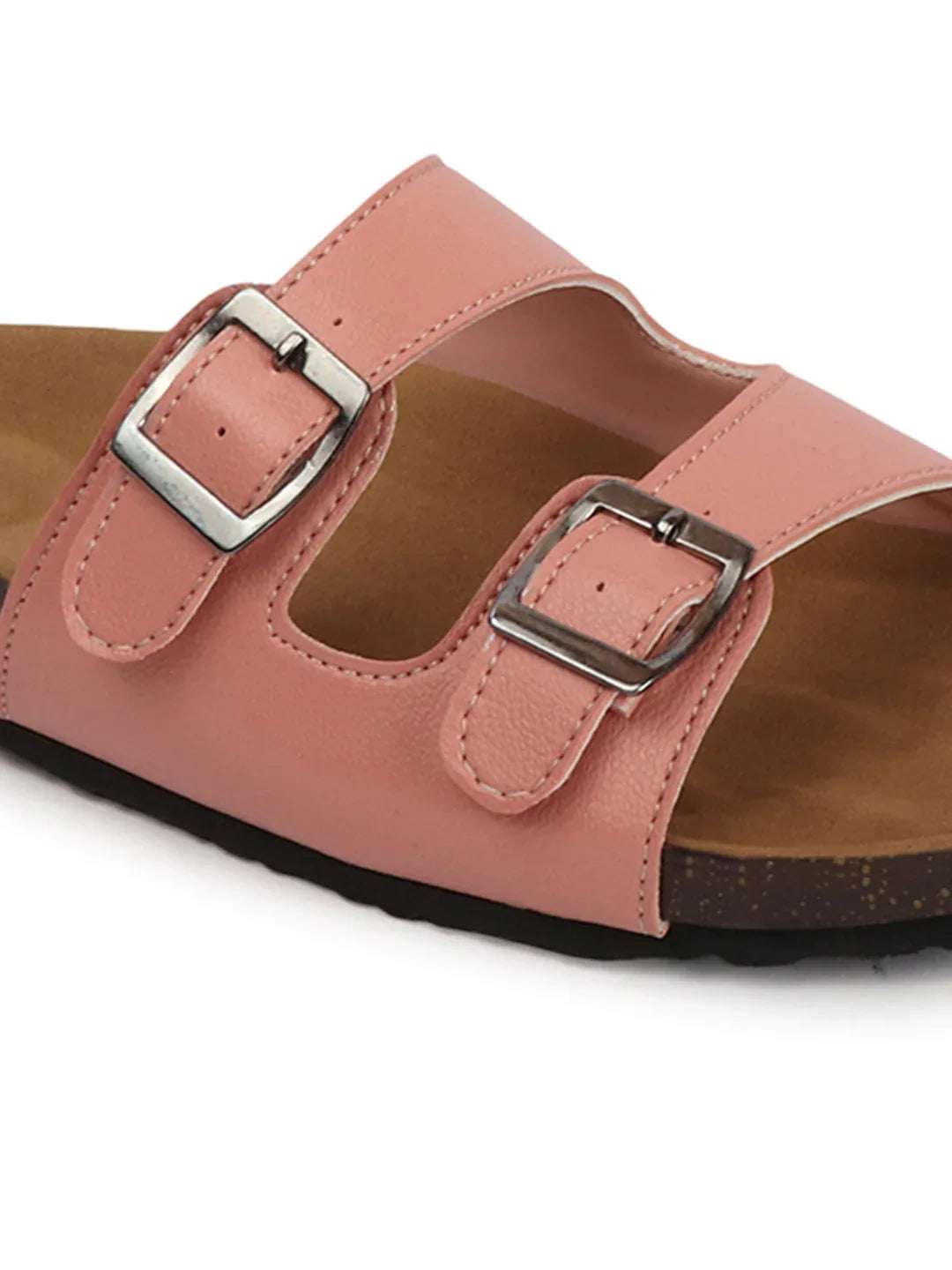 Double Buckle Comfort Slide Sandals