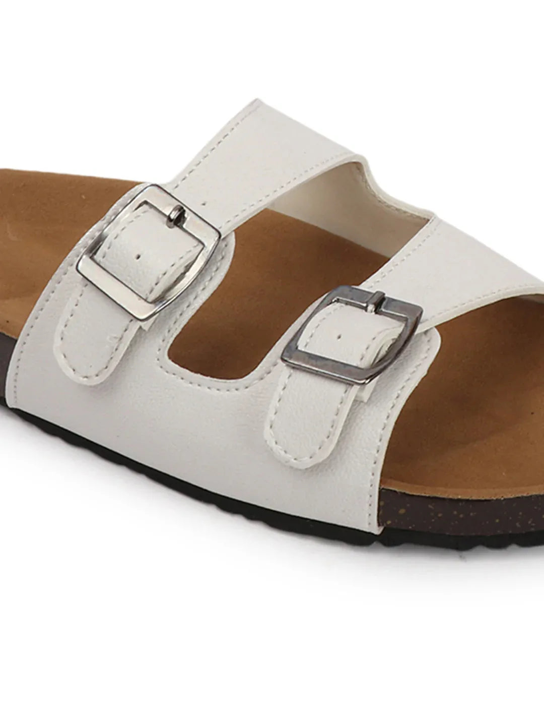 Double Buckle Comfort Slide Sandals