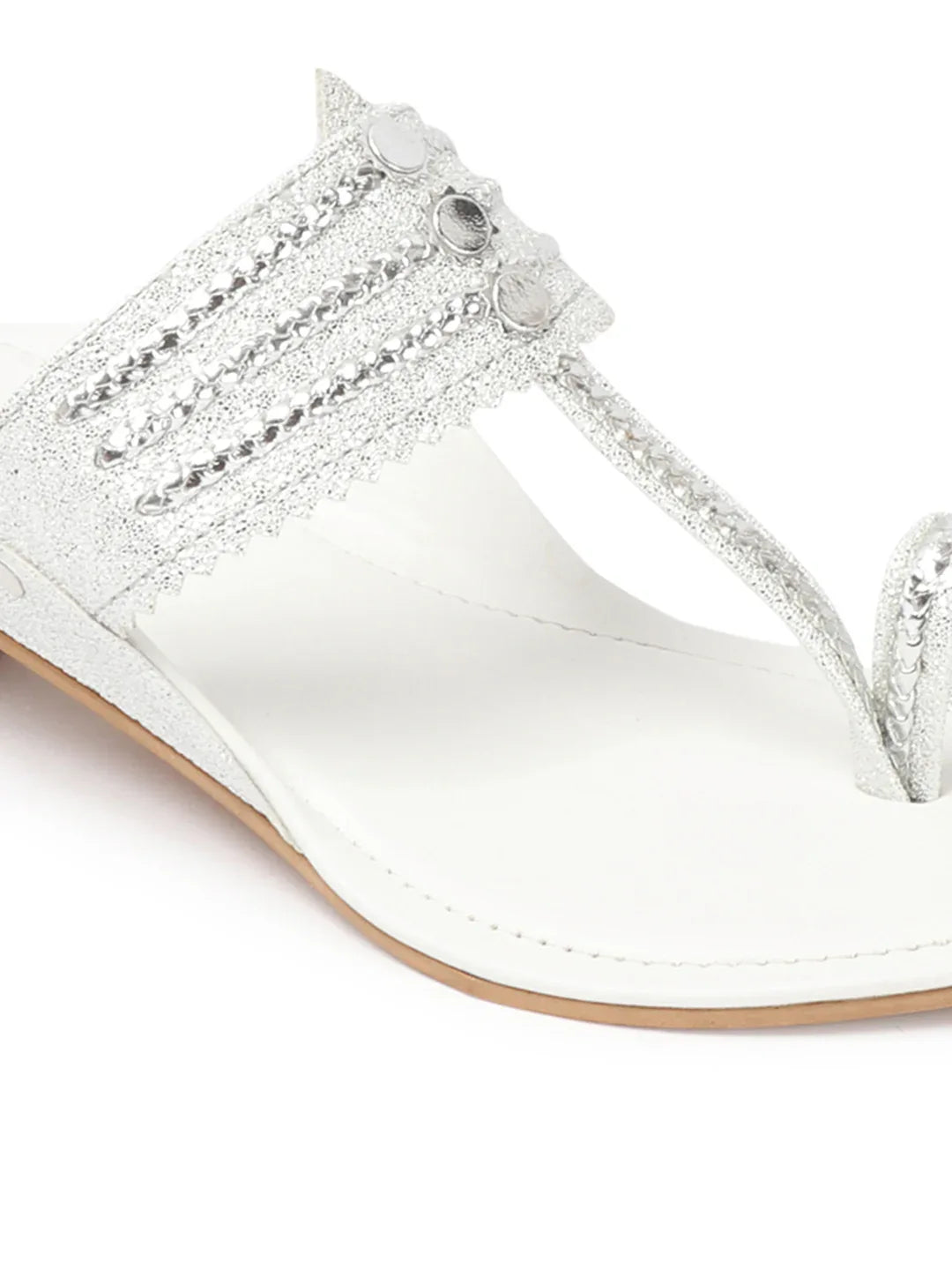 Block Heel Sandals Stylish Toe Ring Ethnic Design