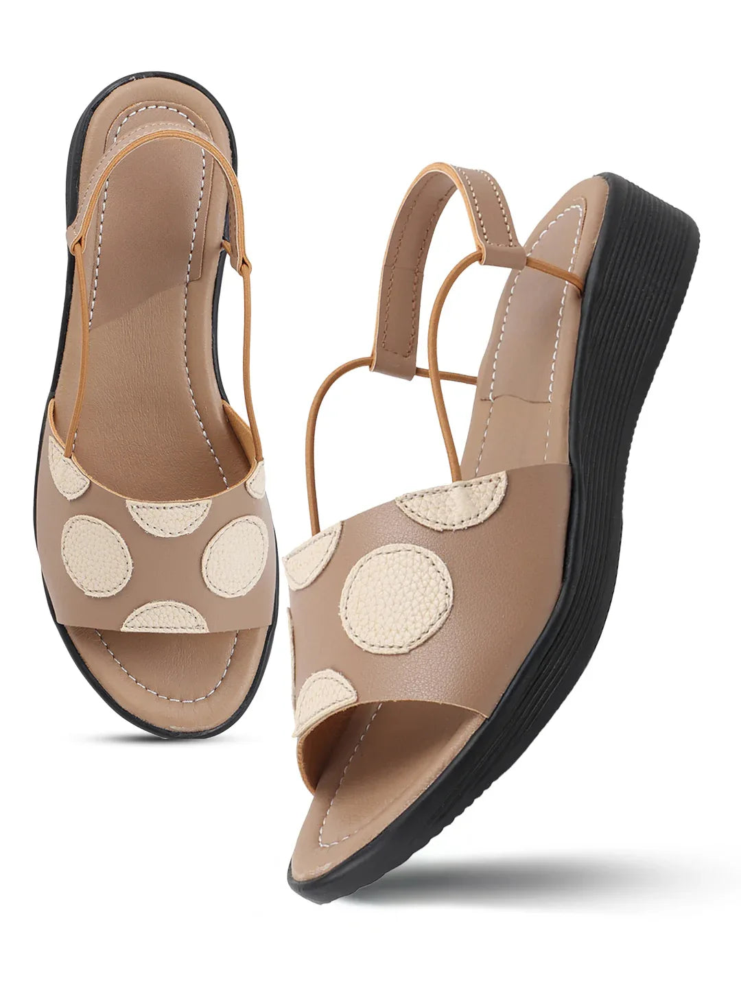 Elegant Textured Strap Daily Flats