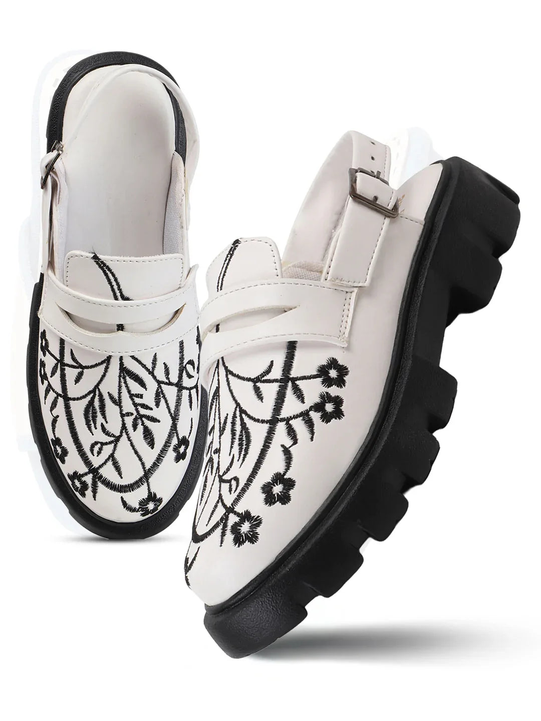 Floral Edge Chunky Loafers