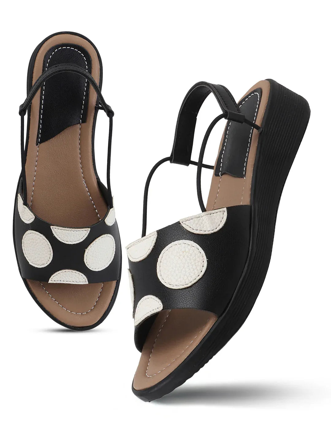Elegant Textured Strap Daily Flats