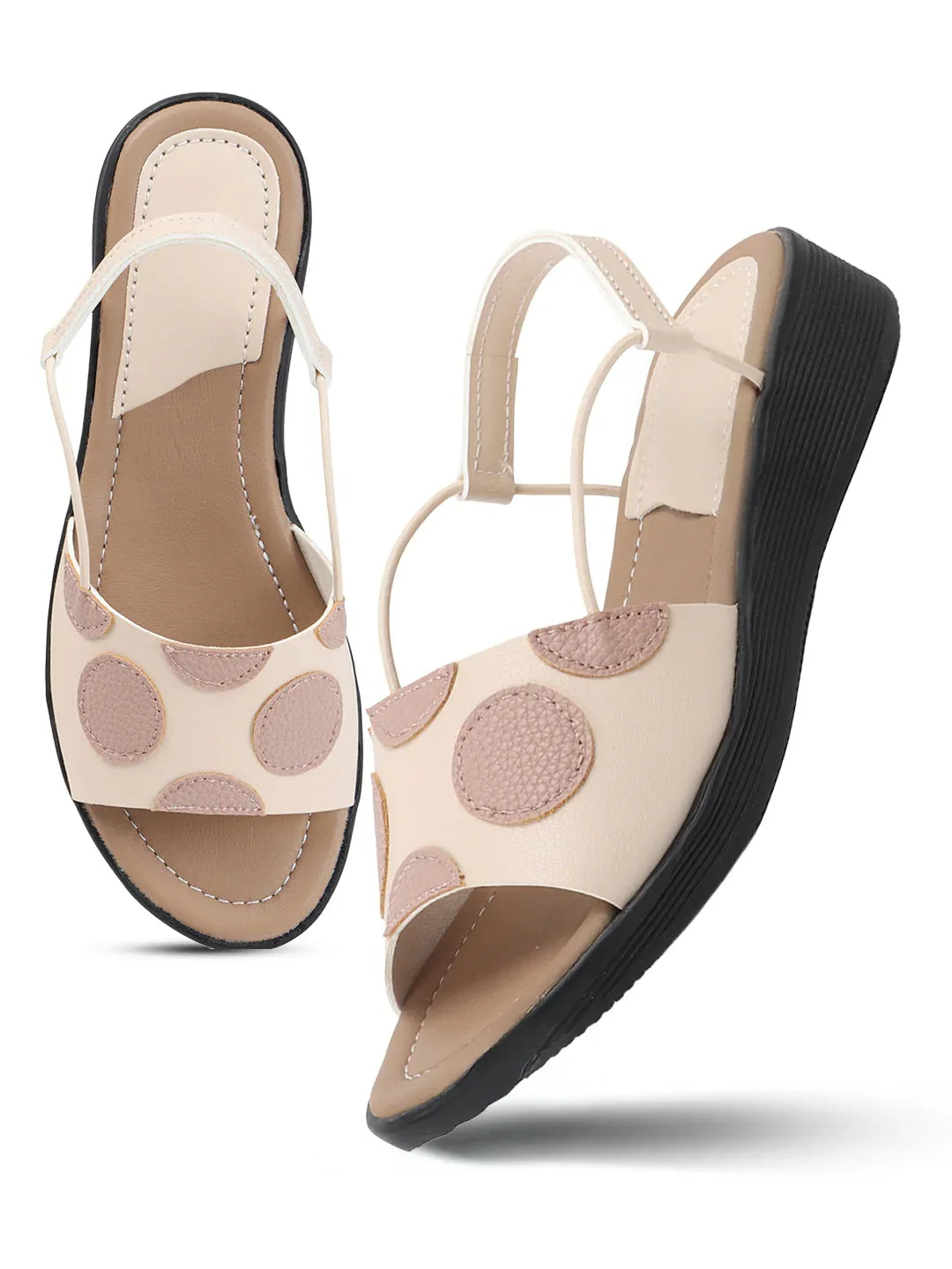 Elegant Textured Strap Daily Flats