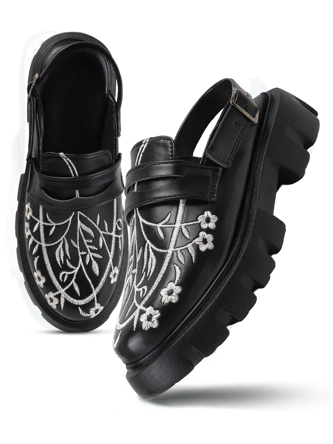 Floral Edge Chunky Loafers