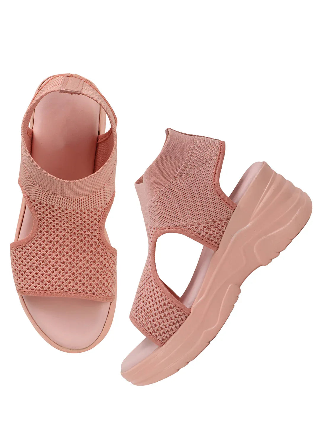 Sock-Style Breathable Platform Sandals