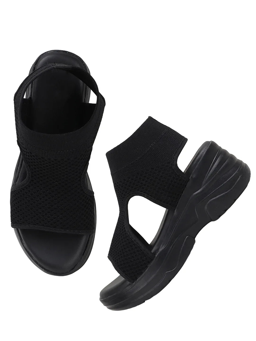 Sock-Style Breathable Platform Sandals