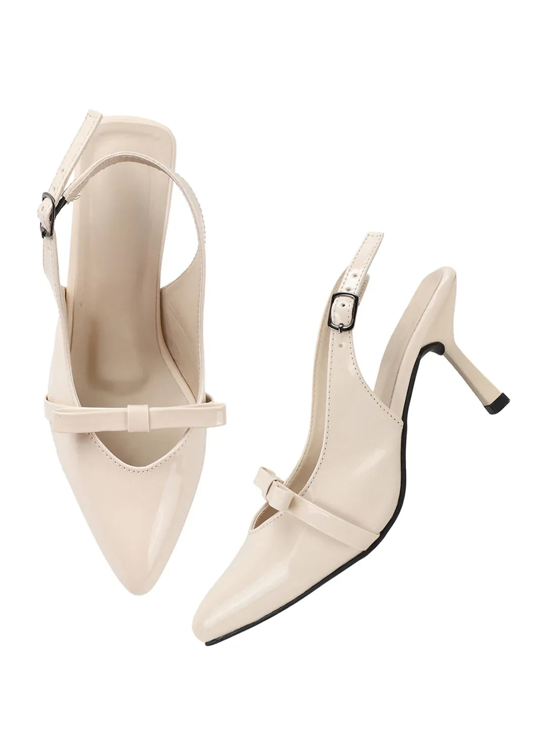 Classic Slingback Heels with Bow Detail